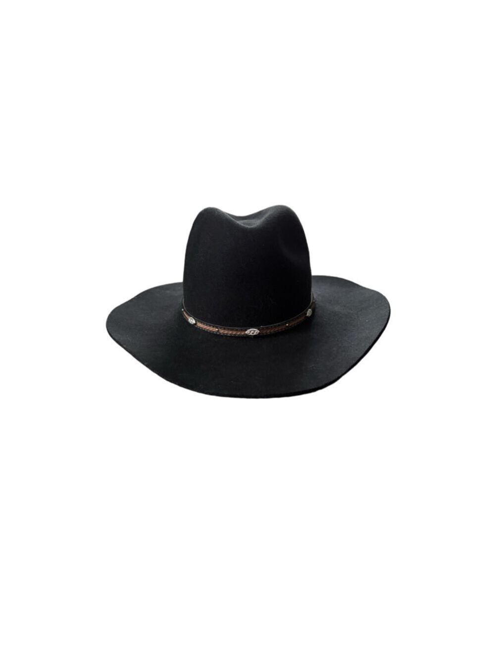Men's Rodeo King Black Wool Blend Cowboy Hat One Size